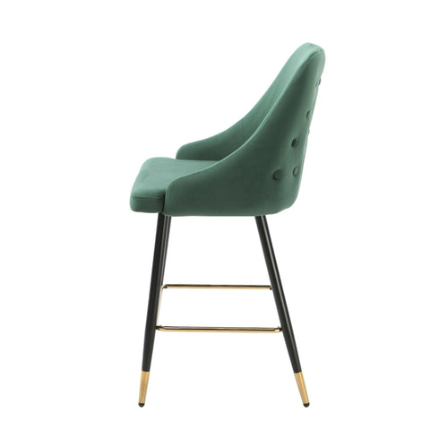 Native Home Lifestyle Chesterfield Green Kitchen Bar Stools (Set Of 2)
