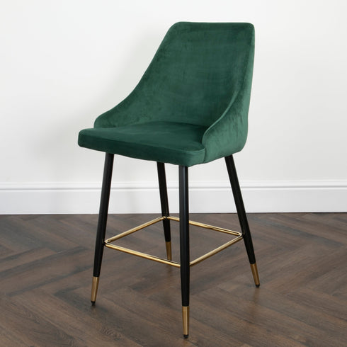 Native Home Lifestyle Chesterfield Green Kitchen Bar Stools (Set Of 2)