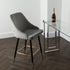 Native Home Lifestyle Chesterfield Grey Kitchen Bar Stools (Set Of 2)