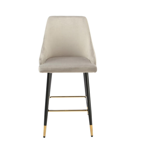 Native Home Lifestyle Chesterfield Grey Kitchen Bar Stools (Set Of 2)
