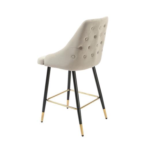 Native Home Lifestyle Chesterfield Grey Kitchen Bar Stools (Set Of 2)