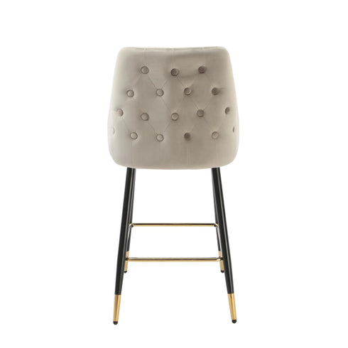 Native Home Lifestyle Chesterfield Grey Kitchen Bar Stools (Set Of 2)