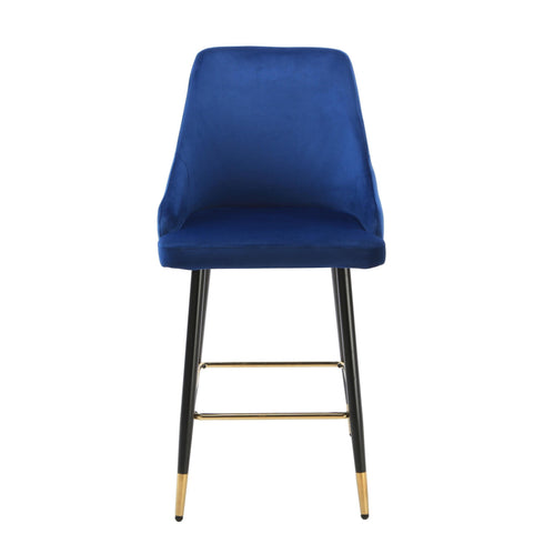 Native Home Lifestyle Chesterfield Navy Blue Kitchen Bar Stools (Set Of 2)
