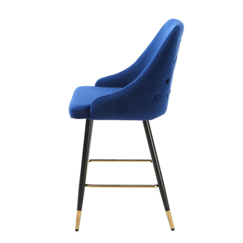 Native Home Lifestyle Chesterfield Navy Blue Kitchen Bar Stools (Set Of 2)