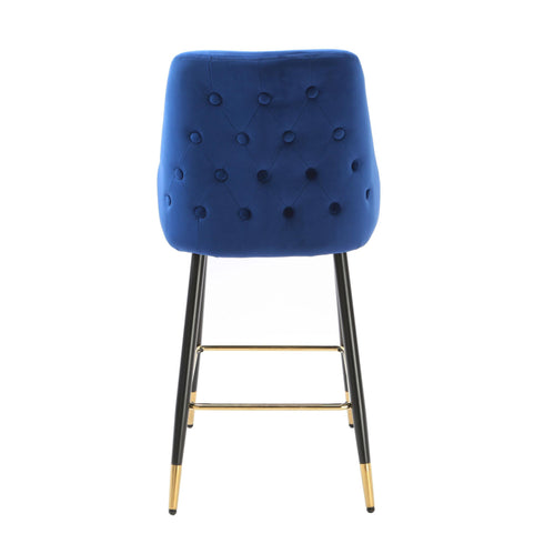 Native Home Lifestyle Chesterfield Navy Blue Kitchen Bar Stools (Set Of 2)