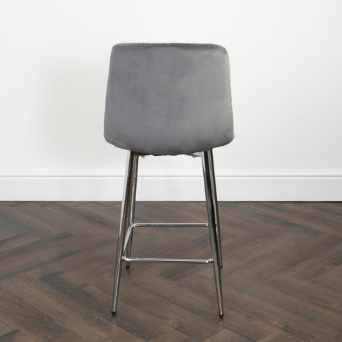 Native Home Lifestyle Squared Grey Kitchen Bar Stools (Set Of 2)