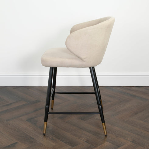 Native Home Lifestyle Manhattan Beige Kitchen Bar Stools (Set Of 2)