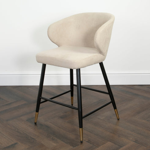 Native Home Lifestyle Manhattan Beige Kitchen Bar Stools (Set Of 2)