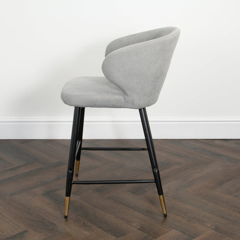 Native Home Lifestyle Manhattan Grey Kitchen Bar Stools (Set Of 2)