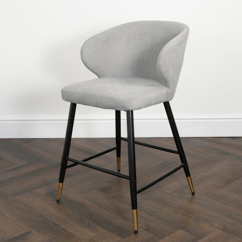 Native Home Lifestyle Manhattan Grey Kitchen Bar Stools (Set Of 2)
