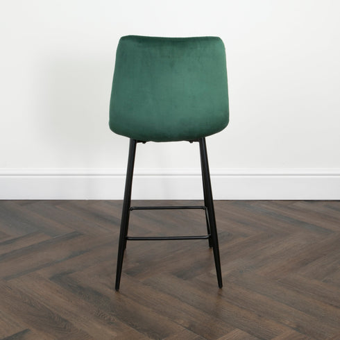 Native Home Lifestyle Squared Green Kitchen Bar Stools (Set Of 2)