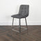 Native Home Lifestyle Squared Grey Kitchen Bar Stools (Set Of 2)