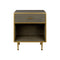 Hampton Bedside Table | Grey Shagreen