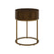 Hampton Round Wooden Bedside – Brown