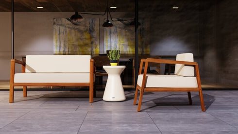 Blinde Design Solo R1 Concrete Stool - Bone Finish - BLD.1.T.SOL.R1.BO