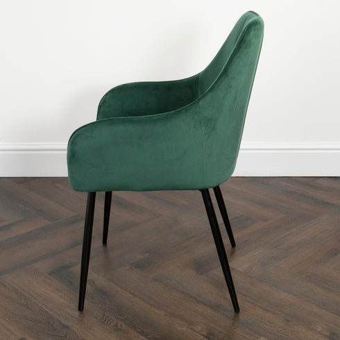 Native Home Lifestyle Chesterfield Green Dining Chairs (Set Of 2)