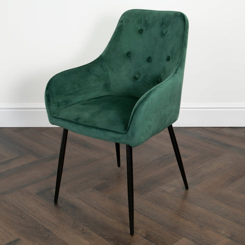 Native Home Lifestyle Chesterfield Green Dining Chairs (Set Of 2)