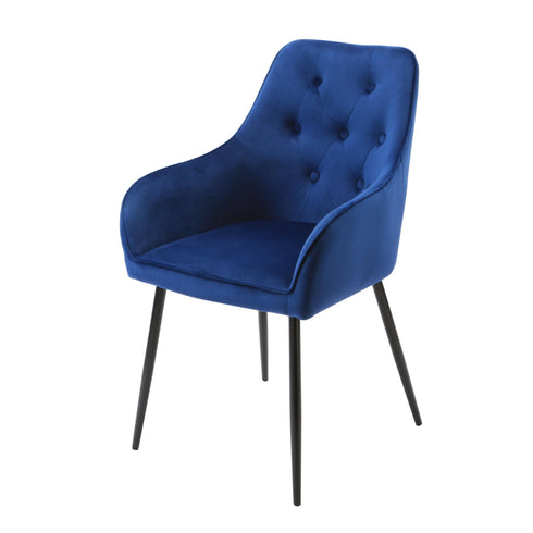 Native Home Lifestyle Chesterfield Navy Blue Dining Chairs (Set Of 2)