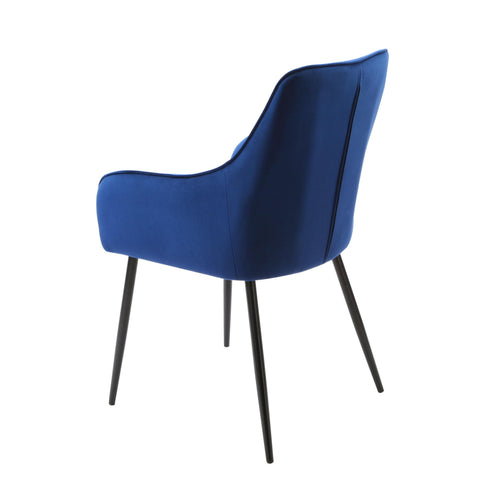 Native Home Lifestyle Chesterfield Navy Blue Dining Chairs (Set Of 2)