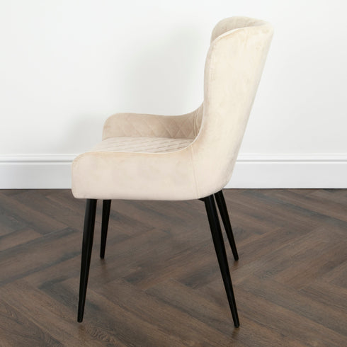 Native Home Lifestyle Diamond Beige Dining Chairs (Set Of 2)