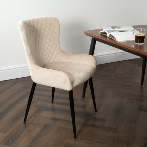 Native Home Lifestyle Diamond Beige Dining Chairs (Set Of 2)