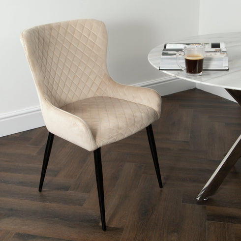 Native Home Lifestyle Diamond Beige Dining Chairs (Set Of 2)