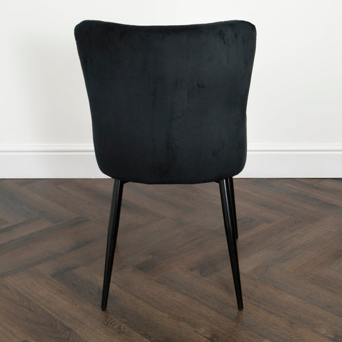 Native Home Lifestyle Diamond Black Dining Chairs (Set Of 2)