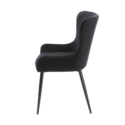 Native Home Lifestyle Diamond Black Dining Chairs (Set Of 2)