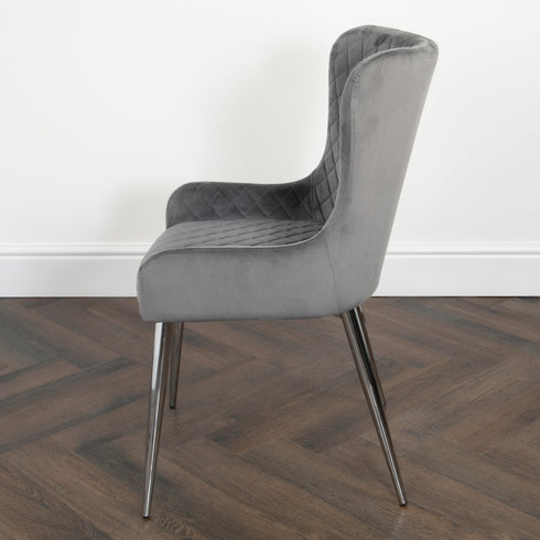 Native Home Lifestyle Diamond Grey Dining Chairs (Set Of 2)