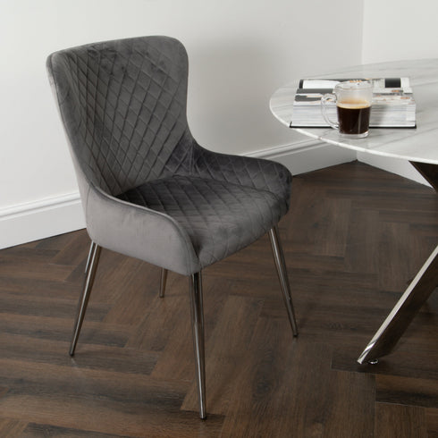 Native Home Lifestyle Diamond Grey Dining Chairs (Set Of 2)