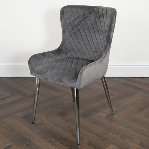 Native Home Lifestyle Diamond Grey Dining Chairs (Set Of 2)