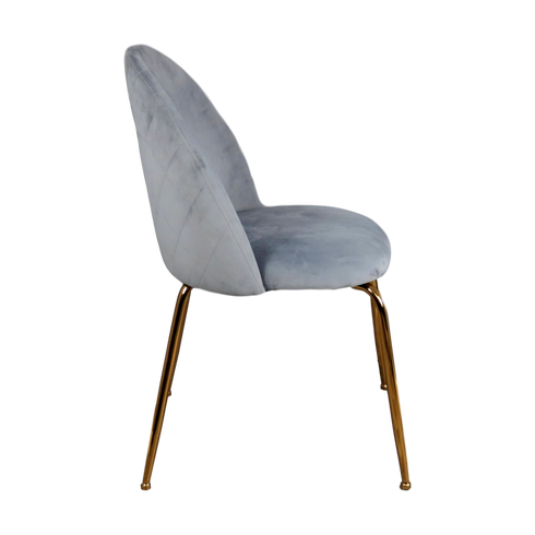 Native Home Lifestyle Velvet Dining Chairs - Gold Legs (Set Of 2)