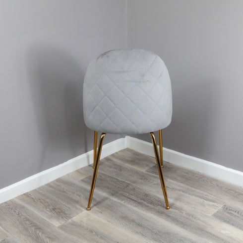 Native Home Lifestyle Velvet Dining Chairs - Gold Legs (Set Of 2)