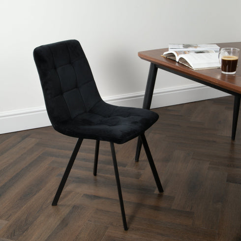 Native Home Lifestyle Squared Black Dining Chairs (Set Of 2)