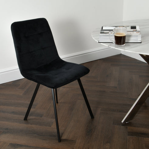 Native Home Lifestyle Squared Black Dining Chairs (Set Of 2)