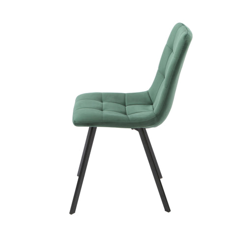 Native Home Lifestyle Squared Green Dining Chairs (Set Of 2)
