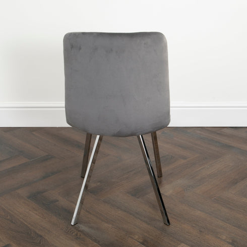 Native Home Lifestyle Squared Grey Dining Chairs (Set Of 2)