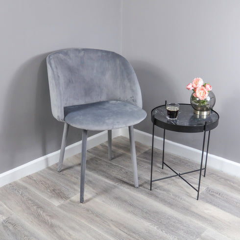 Native Home Lifestyle Velvet Covered Dining Chairs (Set Of 2)