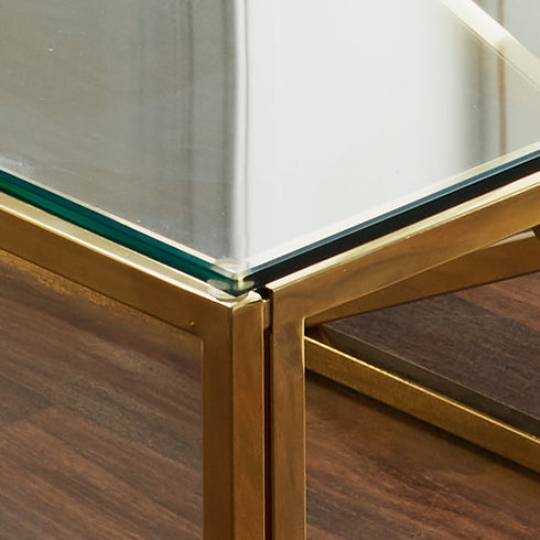 Native Home Lifestyle Geometric Gold Plated Coffee Table