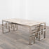 Native Home Lifestyle Marble Glass Silver Plated Coffee Table