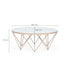 Crofton Round Coffee Table | White Marble Glass