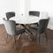Native Home Lifestyle Marble Glass Round Dining Table With 4 Chairs