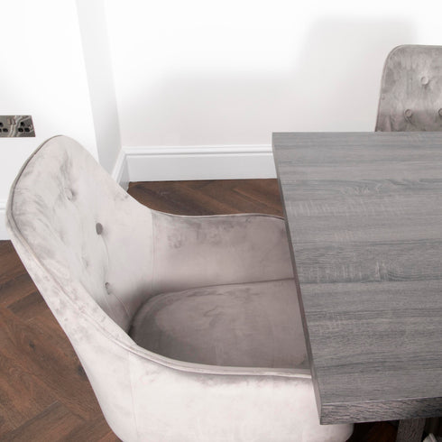 Native Home Lifestyle Grey Oak Ascot Dining Table With 4 Chairs