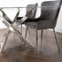 Native Home Lifestyle Marble Glass Rectangle Dining Table With 6 Chairs