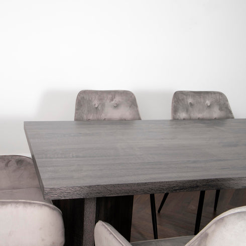 Native Home Lifestyle Grey Oak Ascot Dining Table With 6 Chairs