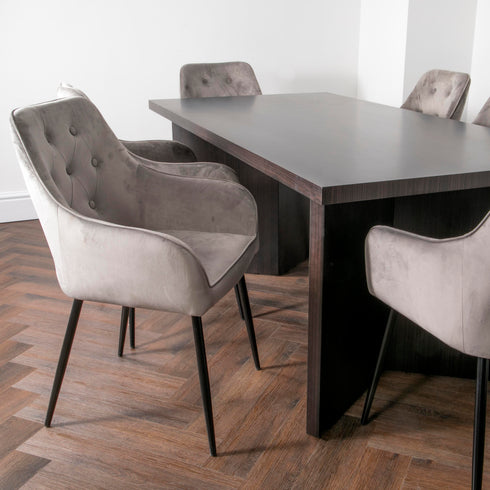 Native Home Lifestyle Espresso Walnut Ascot Dining Table With 6 Chairs