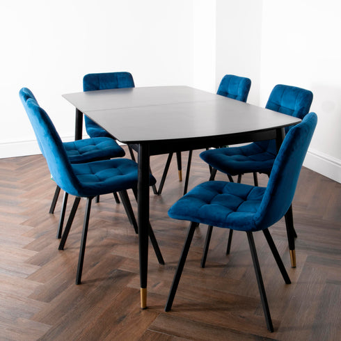 Native Home Lifestyle Walnut Cambridge Dining Table With 6 Chairs