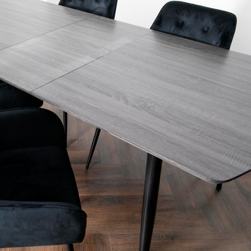 Native Home Lifestyle Grey Oak Oxford Dining Table With 6 Chairs