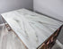 Native Home Lifestyle Marble Glass Rose Gold Dining Table