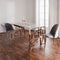 Native Home Lifestyle Marble Glass Rose Gold Dining Table